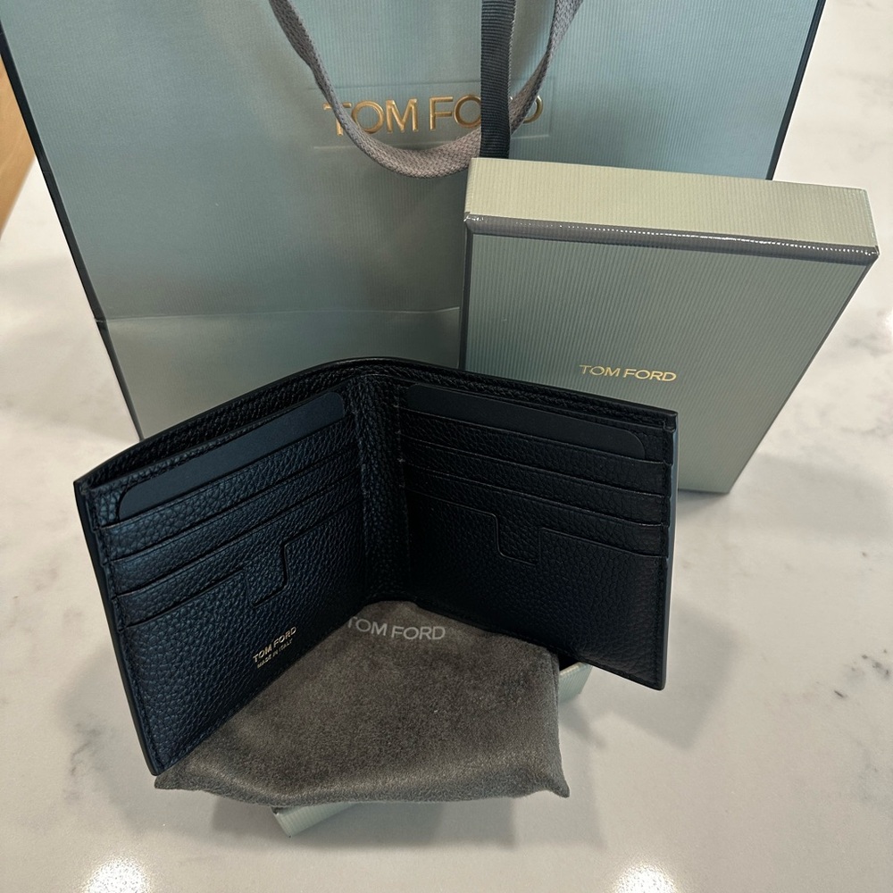 Tom Ford Grain Leather Bifold Classic Wallet